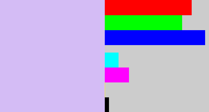 Hex color #d4bcf5 - light violet