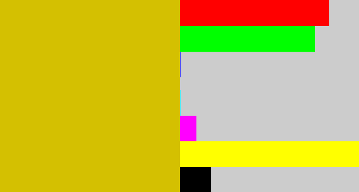 Hex color #d4c001 - ugly yellow