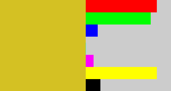 Hex color #d4c123 - piss yellow