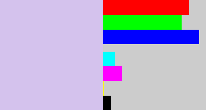 Hex color #d4c2ed - light lavender