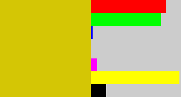 Hex color #d4c605 - ugly yellow