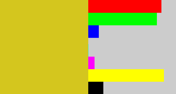 Hex color #d4c61e - piss yellow