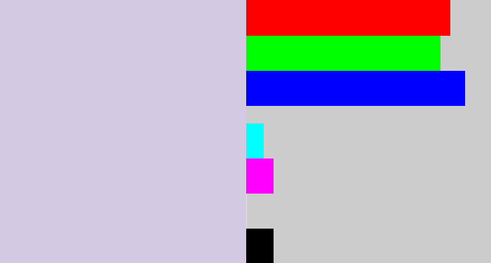 Hex color #d4c9e3 - light grey
