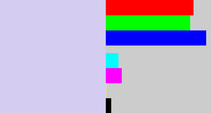 Hex color #d4ccf1 - light lavender