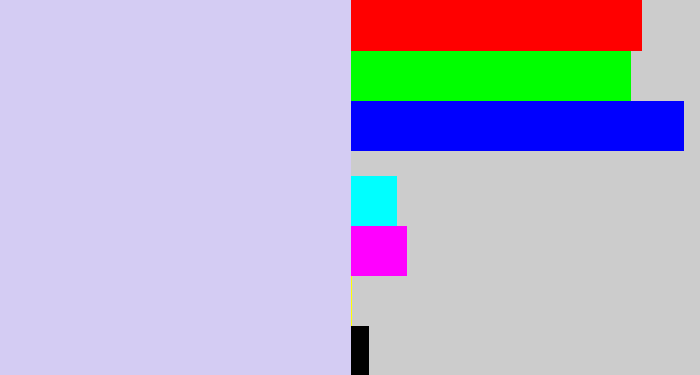 Hex color #d4ccf3 - light lavender