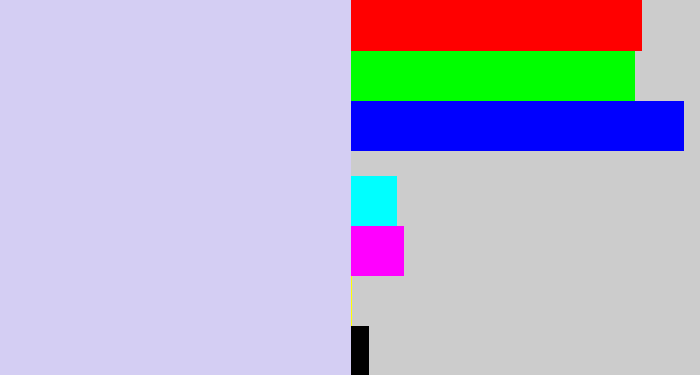 Hex color #d4cef3 - light lavender