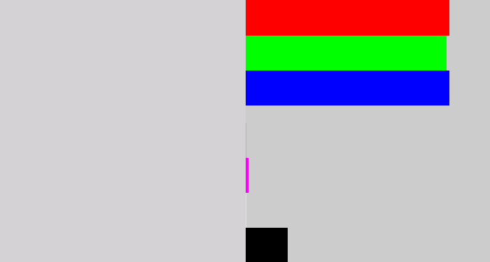Hex color #d4d2d4 - light grey