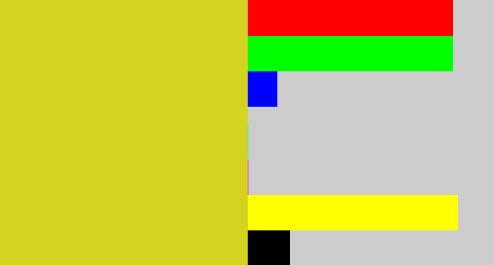 Hex color #d4d31f - piss yellow