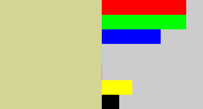 Hex color #d4d495 - beige