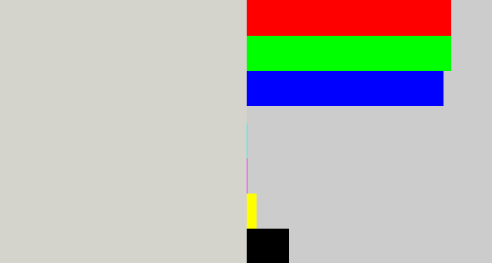 Hex color #d4d4cc - light grey