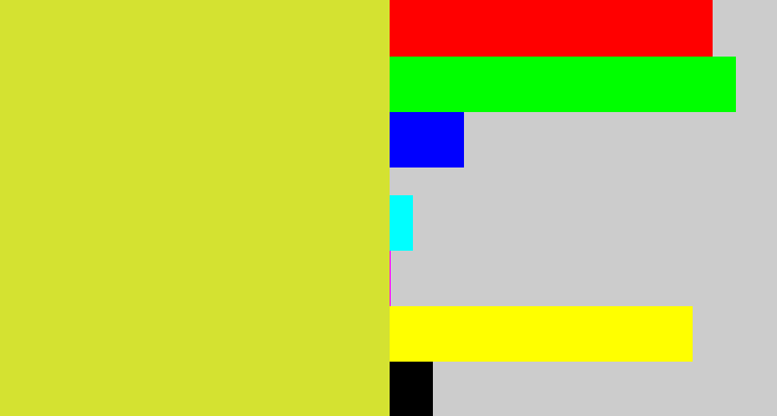 Hex color #d4e231 - sickly yellow