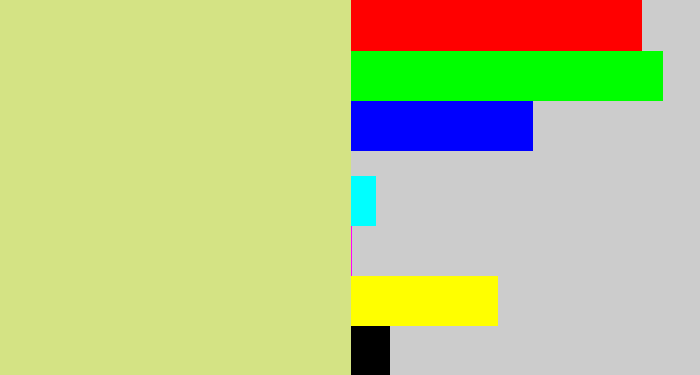 Hex color #d4e384 - greenish beige