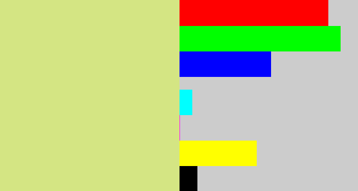 Hex color #d4e583 - greenish beige