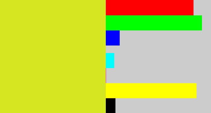 Hex color #d4e720 - sickly yellow