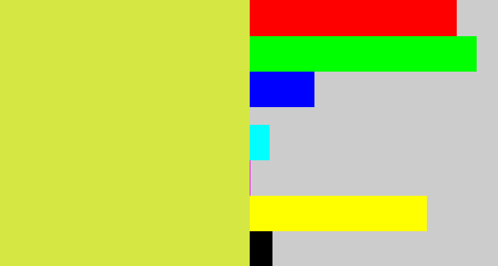Hex color #d4e743 - yellow/green