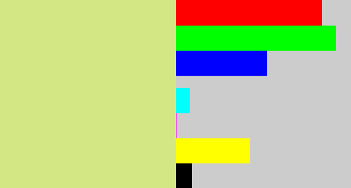 Hex color #d4e785 - light yellow green