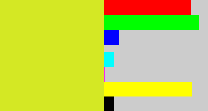 Hex color #d4e824 - sickly yellow