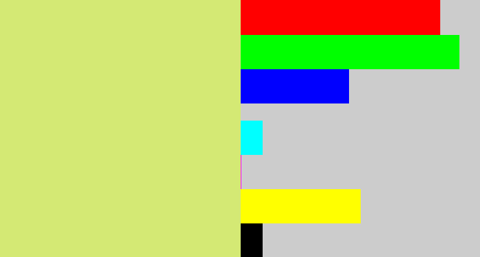 Hex color #d4e974 - light yellow green