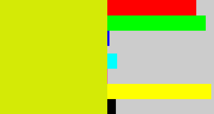 Hex color #d4ea06 - greeny yellow