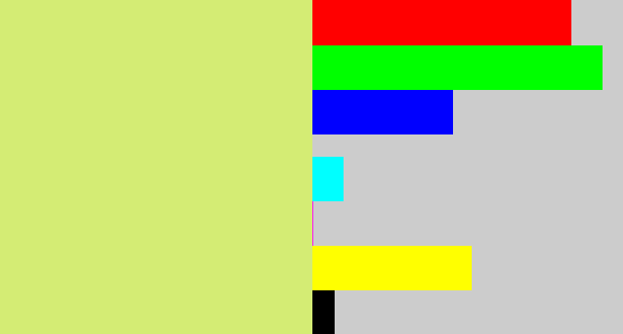 Hex color #d4ec74 - light yellow green
