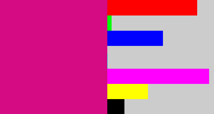 Hex color #d50b84 - magenta