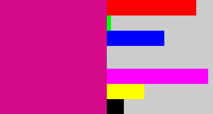 Hex color #d50b8a - magenta