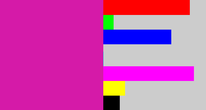 Hex color #d51aa8 - purpley pink