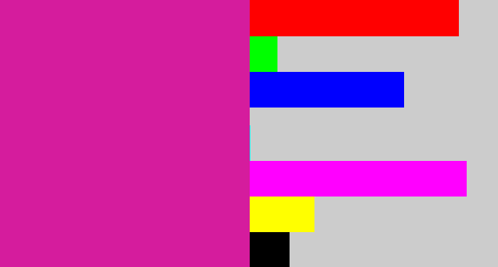 Hex color #d51c9d - purpley pink