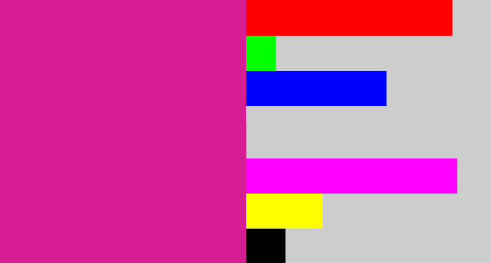 Hex color #d51e92 - magenta