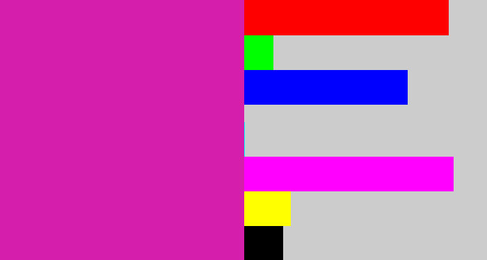 Hex color #d51eac - purpley pink