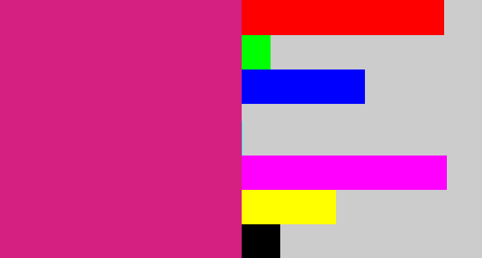 Hex color #d51f81 - cerise