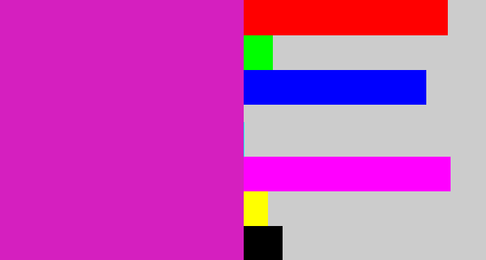 Hex color #d51fbf - purple/pink