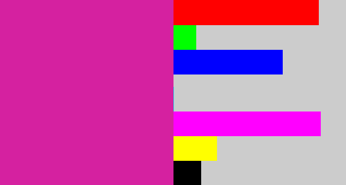 Hex color #d521a0 - purpley pink