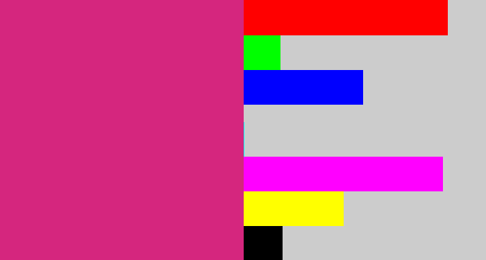 Hex color #d5267e - darkish pink