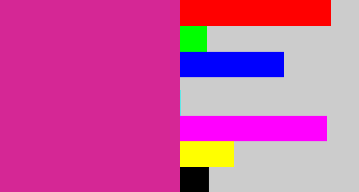 Hex color #d52795 - darkish pink