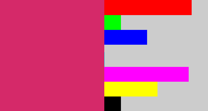 Hex color #d52969 - dark pink