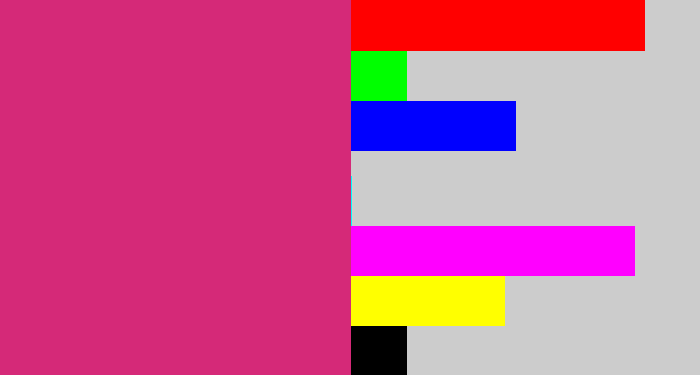 Hex color #d52978 - dark pink