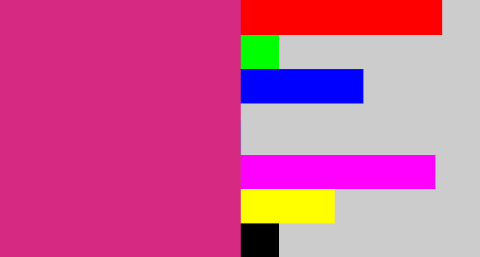 Hex color #d52982 - darkish pink