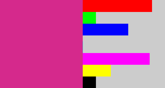 Hex color #d5298c - darkish pink