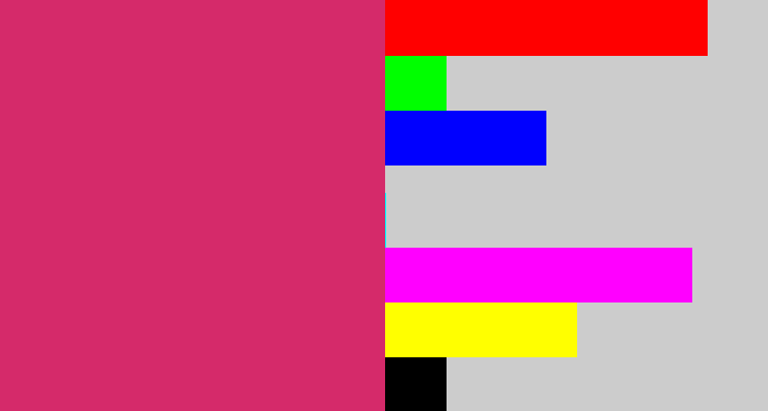 Hex color #d52a6a - dark pink