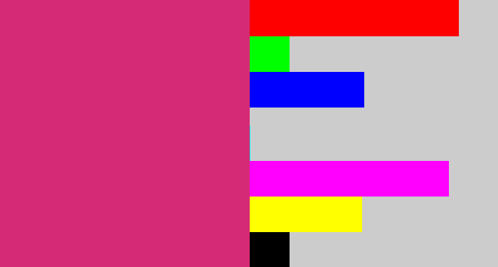 Hex color #d52a75 - dark pink