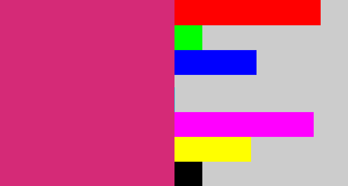 Hex color #d52a77 - dark pink