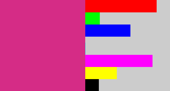 Hex color #d52c86 - darkish pink