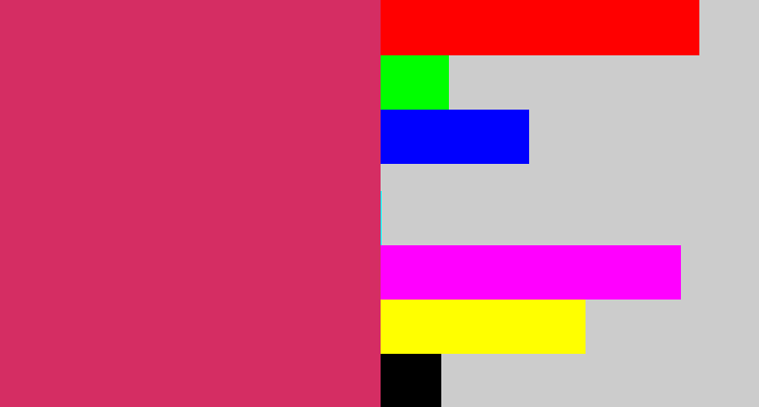 Hex color #d52d63 - dark pink