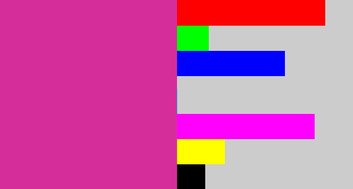 Hex color #d52e9b - purpley pink