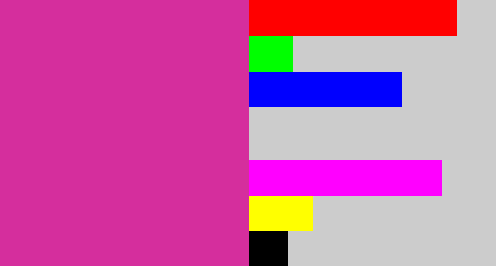 Hex color #d52e9d - purpley pink