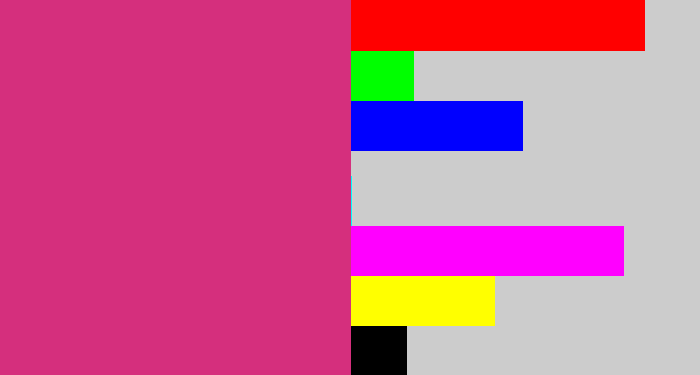 Hex color #d52f7d - darkish pink