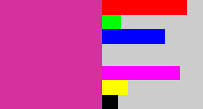 Hex color #d5309e - purpley pink