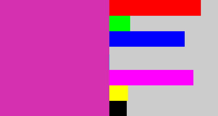 Hex color #d530b0 - purpley pink