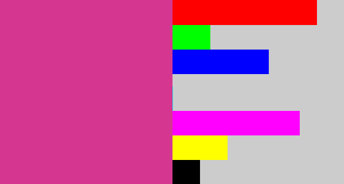 Hex color #d53790 - darkish pink